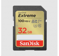 SanDisk SDHC karta 32GB Extreme (100 MB/s Class 10, UHS-I U3 V30)