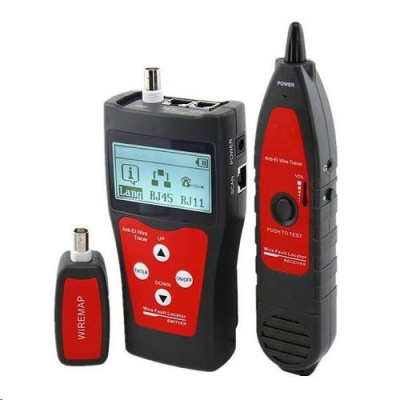 LAN Cable Tester TLCD76 s LCD, měření STP, PSTN, Coax, USB, délka vedení + sonda