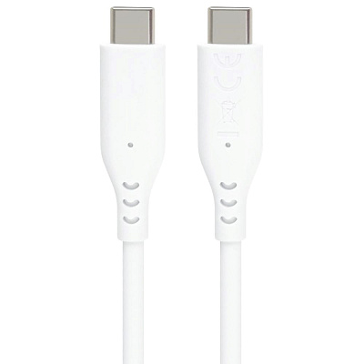 PREMIUMCORD Kabel USB-C na USB-C, 60W, 480Mbps, silikonový, bílý, 1,5m