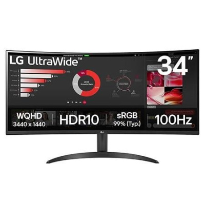 LG MT VA LED 34" 34WR50QK - VA panel, 3440x1440, 2xHDMI, DP, prohnutý