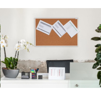 Korková nástěnka AVELI 90x60, hliníkový rám