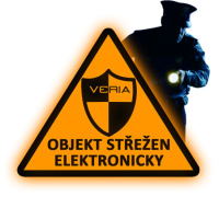 Veria Reflexní výstražná samolepka - střeženo elektronicky