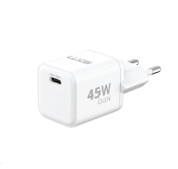 WG - Síťová nabíječka GaN 1x USB-C, PD PPS 45W, bílá