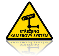 Veria Výstražná samolepka - Střeženo kamerový systém