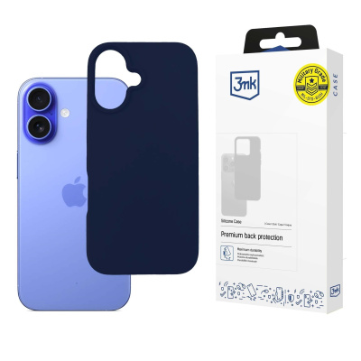 3mk ochranný kryt Silicone Case Dark Navy pro Apple iPhone 16 Plus
