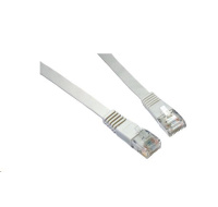 Solarix Patch kabel plochy CAT6 UTP LSOH 1m sedy non-snag-proof