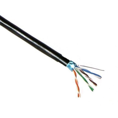 Kabel FTP, drát, 4pár, Cat 5e, PE+PE venkovní dvouplášť, Planet Elite, Dca (balení 305m)