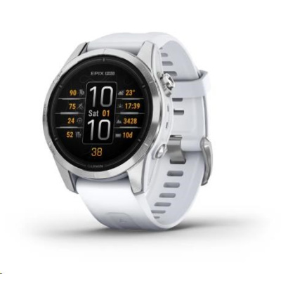 Garmin epix™ Pro (Gen 2) – Standard Edition | 42 mm, Silver / Whitestone Band