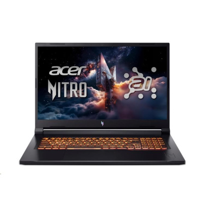 ACER NTB Nitro V 17 AI (ANV17-41-R2QM),R5 AI 240,17.3"FHD,16GB,1TB SSD,RTX 5060,Linux,Black