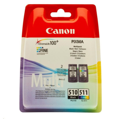 Canon CARTRIDGE PG-510/CL-511 PVP SEC pro PIXMA iP2700, MP230, 240, 250, 260, MP49x, MX320, 330 (220 str.)