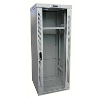 LEXI-Net 19" stojanový rozvaděč 45U 800x800 rozebiratelný, ventilace, termostat, kolečka, 600kg, sklo, rozložený, šedý