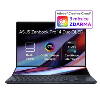 ASUS NTB Zenbook Pro (UX8402VU-OLED026WS), i7-13700H, 14.5" 2880x1800, 16GB, 1TB SSD, RTX 4050, W11 Home, Black