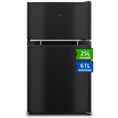 CHiQ kombi, mrazák nahoře, 86l (L 61l, M 25l), LowFrost, tm. metal. + 12 let záruka na kompresor (bez registrace)