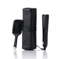 GHD Gold žehlička na vlasy, keramické destičky, dárková sada, Iced Luxe Collection, černá