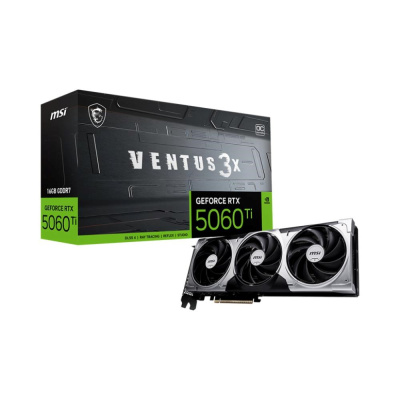 MSI VGA NVIDIA GeForce RTX 5060 Ti 16G VENTUS 3X OC, RTX 5060 Ti, 16GB GDDR7, 3xDP, 1xHDMI