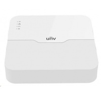 Uniview NVR, 4 PoE (Max 54W) kanály, H.265, 1x HDD, 8Mpix (80Mbps/64Mbps), HDMI, VGA, 4K, ONVIF, 2x USB, audio