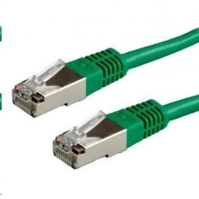 Patch kabel Cat6A, S-FTP - 0,50m, zelený