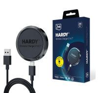 3mk bezdrátová nabíječka - Hardy Wireless Charger 2in1 s funkcí stojánku, 15w, černá