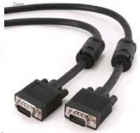 GEMBIRD Kabel VGA propojovací 3m, černý (HD15M/M, dvojité stínění, feritová jádra)