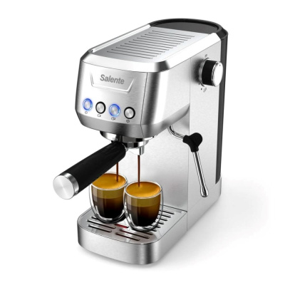 Salente Coffio, pákový kávovar, nerez