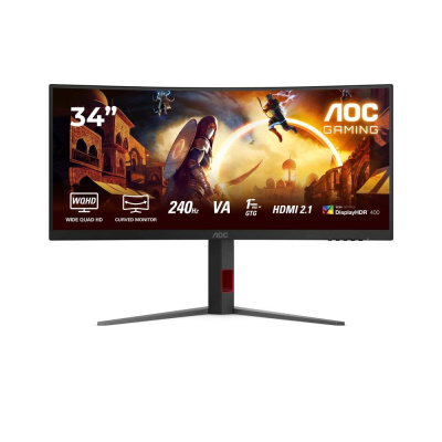 AOC MT 34" CU34G4Z - 3440x1440,VA,240Hz,2xHDMI,DP,USBhub,Pivot,Zakřivený