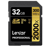 Lexar SDHC Pro 2000X UHS-II U3 R300/W260 (V90) 32GB