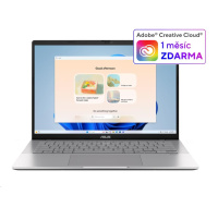 ASUS NTB Vivobook S14 (M3407HA-LY028W), R5 220, 14" 1920x1200, 16GB, 1TB SSD, AMD Radeon, W11 Home, Cool Silver