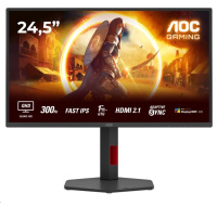 AOC MT 24,5" Q25G4SR - 2560x1440,IPS,300Hz,2xHDMI,1xDP,Repro,Pivot