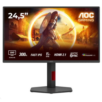 AOC MT 24,5" Q25G4SR - 2560x1440,IPS,300Hz,2xHDMI,1xDP,Repro,Pivot