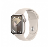 APPLE Watch Series 9 GPS 41mm Starlight Aluminium Case with Starlight Sport Band - S/M