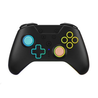 Hyperkin "NuRival" Wireless Hall Effect Stick Game Controller For NSW 2/NSW OLED Model/NSW (Blue Orange) - Armor 3