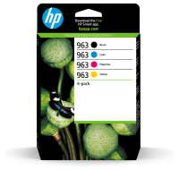 HP 963 CMYK Original Ink Cartridge 4-Pack (700 / 700 / 700 / 1,000 pages)