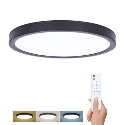 Solight LED osvětlení s dálkovým ovladačem Estela Black, 60W, 4500lm, 50cm, změna chromatičnosti, stmívatelné