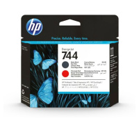 HP 744 Matte Black & Red Printhead