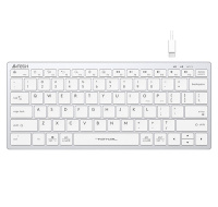 A4tech Klávesnice FX51, kancelářská klávesnice, membránová, bezdrátová, CZ/SK, Bílá