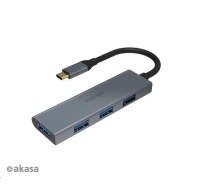 AKASA Hub USB-C 4x USB 3.0 port, Aluminium