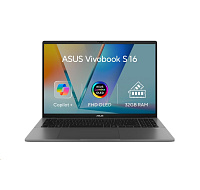 ASUS NTB Vivobook S 16 (M3607GA-OLED078X), Ryzen AI 9 H 465, 16" 1920 x 1200, 32GB, 1TB SSD, Radeon, W11 Pro, Gray