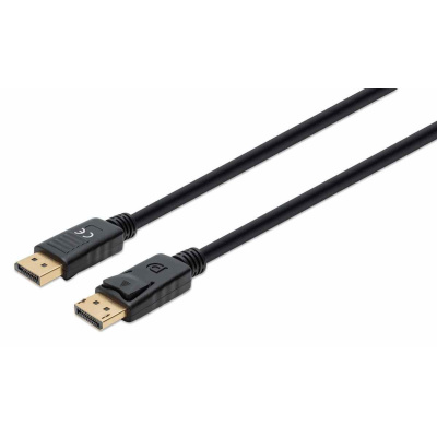 Manhattan kabel DisplayPort 1.4, DisplayPort Male na Male, 2m, černá