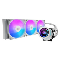 Cooler Master vodní chladič MasterLiquid Core Nex Digital 360 White ARGB, 3x 120mm, ARGB, LGA1851, AM5, Bílá