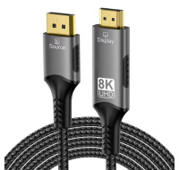 PremiumCord DisplayPort 1.4 na HDMI2.1  kabel pro rozlišení 8K@60Hz,4K@144Hz, 2m