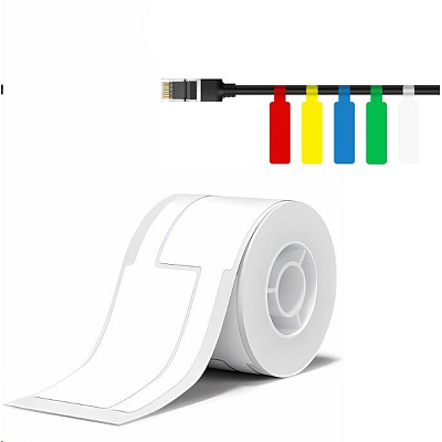 BAZAR - Niimbot štítky na kabely T 25x76mm 200ks Bílé pro B21, B21S, B3, B1S - Poškozený obal (Komplet)