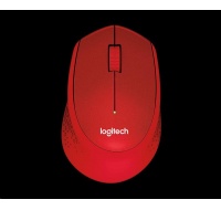 Logitech Wireless Mouse M330 Silent Plus, red