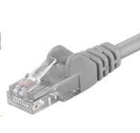 PremiumCord Patch kabel UTP RJ45-RJ45 CAT6 1m šedá