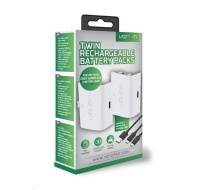 VENOM VS2872 Xbox Series S/X & One White Twin Battery Pack + 3 meter cable