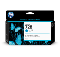 HP 728 130-ml Cyan DesignJet Ink Cartridge