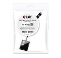 Club3D Adaptér aktivní USB 3.1 typ C na HDMI 2.0 UHD 4K60Hz HDR, 17cm