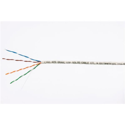 UTP kabel LYNX, Cat5E, drát, PVC, 305m box