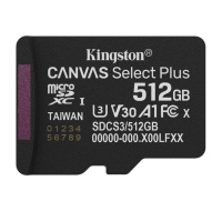 Kingston MicroSDXC karta 512GB Canvas Select Plus, U3, V30, A1