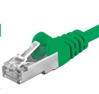 PREMIUMCORD Patch kabel CAT6a S-FTP, RJ45-RJ45, AWG 26/7 10m zelená