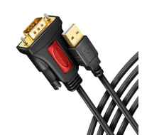 AXAGON ADS-1PSN, USB-A 2.0 - sériový RS-232 DB9-M Prolific adaptér / kabel 1.5m